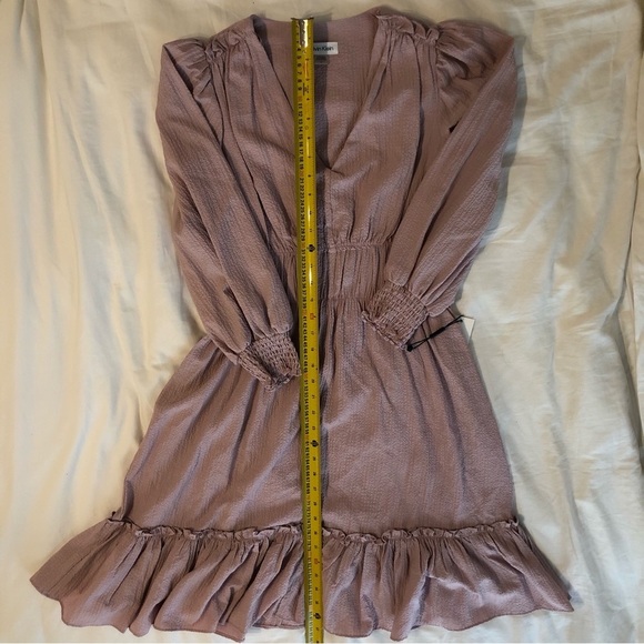 Calvin Klein crinkle gauze ruffle dress NWT size 4 - Picture 10 of 12